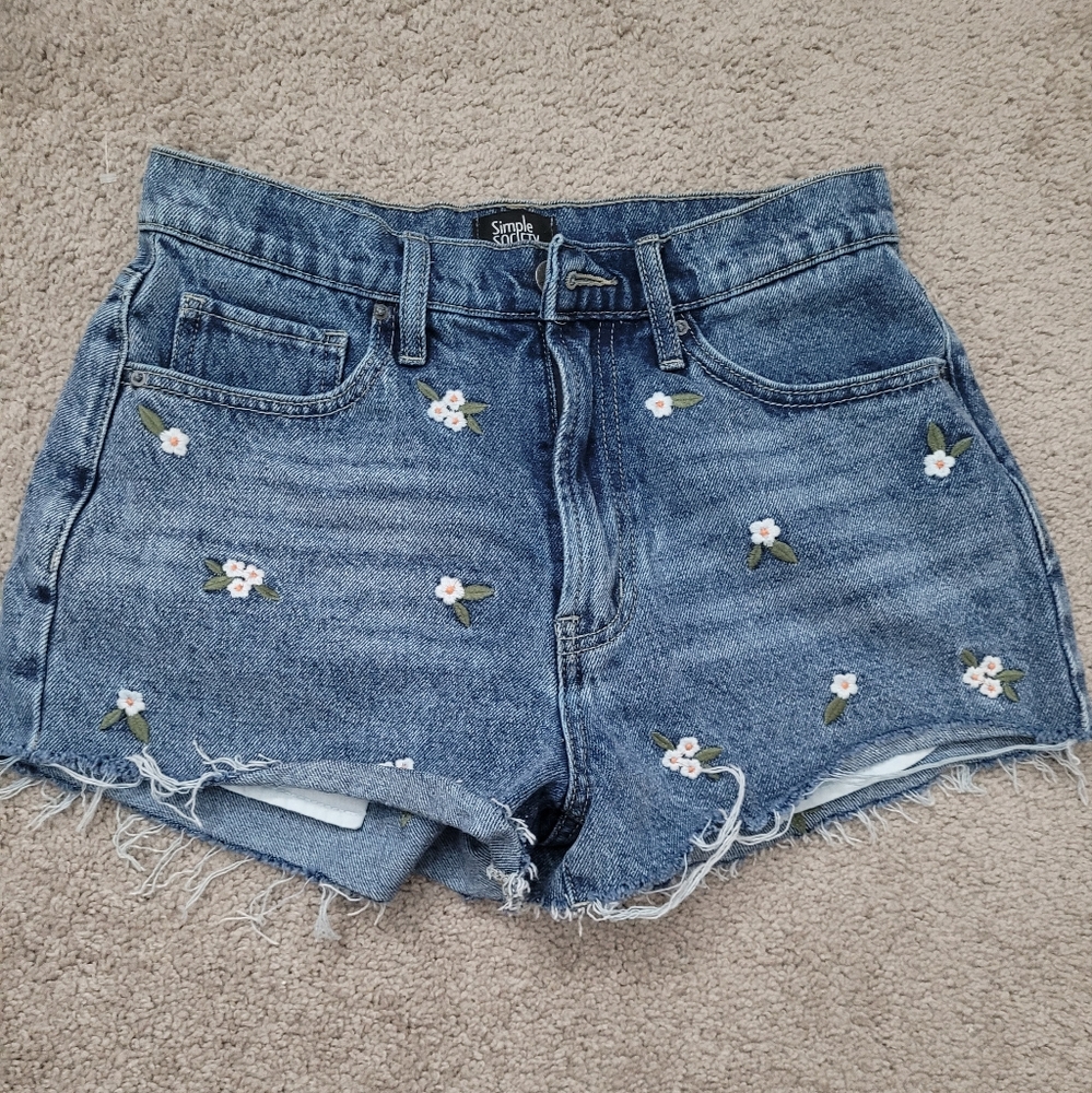 High Rise Denim shorts